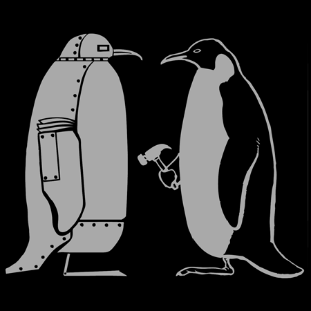 falskhed Slumber Den fremmede Robot Penguin – Ryan Klemek Art